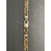 Unisex 9ct Yellow Gold Double Curb Link Necklace (Pre-Owned)