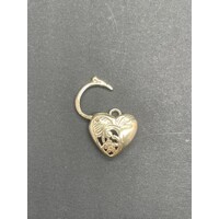 Ladies 9ct Yellow Gold Heart Locket Pendant (Pre-Owned)