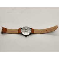 Police Brown Collin Stainless Steel Analog Men’s Watch in Leather Band