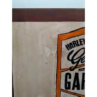 Harley-Davidson Canvas 50x40cm Oil Painting "Genuine Garage Brown" (Pre-owned)