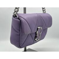Marc Jacobs Quilted Shoulder Bag Purple H934L01RE22 Diamond Shaped Pattern 
