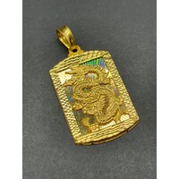 Unisex 24ct Yellow Gold Dragon Pendant (Pre-Owned)