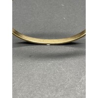 Ladies 18ct Yellow Gold Cubic Zirconia Oval Bangle (Pre-Owned)