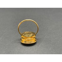 Unisex 21ct Yello Gold 3 Sovereign Coin Ring (Pre-Owned)