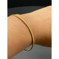 Ladies 22ct Yellow Gold Round ORO Bangle (Pre-Owned)