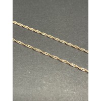 Ladies 9ct Yellow Gold Singapore Link Necklace (Pre-Owned)