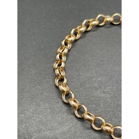 Ladies 9ct Yellow Gold Belcher Link Bracelet