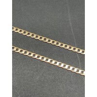 Unisex 10ct Yellow Gold Curb Link Necklace