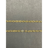 Unisex 18ct Yellow Gold Cable Link Necklace