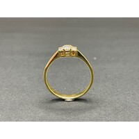 Ladies 18ct Yellow Gold Three Emerald Cut Diamond Ring