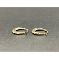 Ladies 9ct Yellow Gold Oval Hoop Earrings