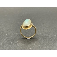 Ladies 9ct Yellow Gold Pearl Ring