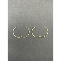 Ladies 9ct Yellow Gold Round Hoop Earrings