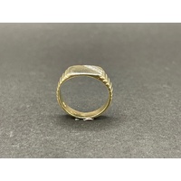 Childs 9ct Yellow Gold CZ Signet Ring