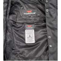Torque Large Nylon Motorcycle Jacket and Pants Black Reflective and Padded