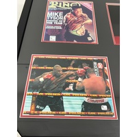 Mike Tyson Signed Gloves and Prints with 2x Fight Tickets in Frame with COA