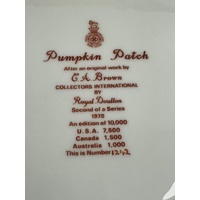 CA Brown Royal Doulton Pumpkin Patch Limited Edition Plate #1242