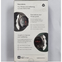 RYZE Flex Fitness & Wellbeing Smart Watch Dark Grey Black Green Activity Tracker