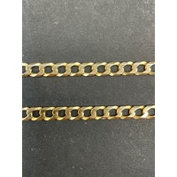 Mens 9ct Yellow Gold Curb Link Necklace