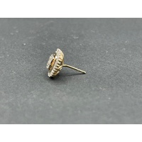 Ladies 9ct Yellow Gold Diamond Cluster Stud Earrings