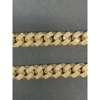 Men's 9ct Yellow Gold Pattern Curb Link Necklace