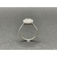 Ladies 18ct White Gold Diamond Halo Ring