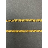 Ladies 22ct Yellow Gold Tulip Link Necklace