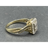 Ladies 9ct Yellow Gold Diamond Cluster Ring