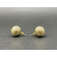 Ladies 18ct Yellow Gold Ball Stud Earrings