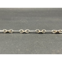 Ladies 925 Sterling Silver Knot Link Bracelet