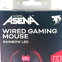 Asena Wired Gaming Mouse Rainbow LED Ergonomic 2400 DPI USB PC Optical