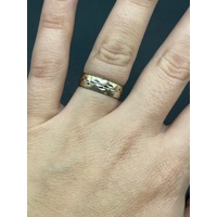 Mens 9ct Yellow Gold Band Ring