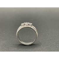 Ladies 9ct White Gold Diamond Ring