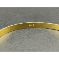 Ladies 22ct Yellow Gold Pattern Round Bangle