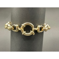 Ladies 9ct Yellow Gold Belcher Link Bracelet
