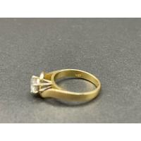 Ladies 18ct Yellow Gold Diamond Solitaire Ring