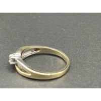 Ladies 9ct Yellow Gold Diamond Ring