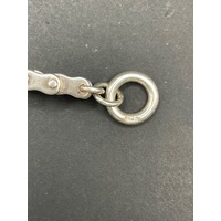 Mens 925 Sterling Silver Bike Link Bracelet