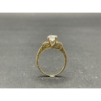Ladies 9ct Yellow Gold Cubic Zirconia Ring