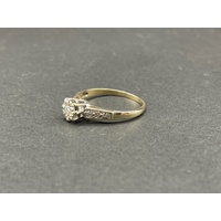 Ladies 9ct Yellow Gold Diamond Ring