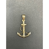 Ladies 9ct Yellow Gold Sail Anchor Pendant
