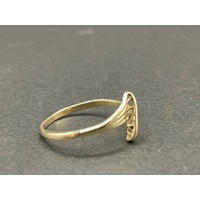 Ladies 9ct Yellow Gold Wave Ring