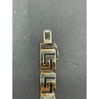 Mens 14ct Yellow Gold Fancy Link Bracelet