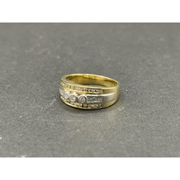 Ladies 18ct Yellow Gold Diamond Ring