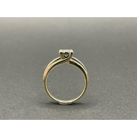 Ladies 9ct Two Tone Gold Diamond Ring