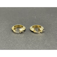 Ladies 18ct Yellow Gold Huggie Hoop Earrings