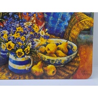 Jason Placemats Set of 6 Cork Back Verandah Wendy Wooden Floral Dining