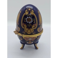 Vintage Porcelain Egg Trinket Box