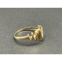 Ladies 9ct Yellow Gold Pattern Ring