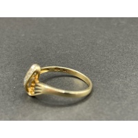 Ladies 9ct Yellow Gold Diamond Ring